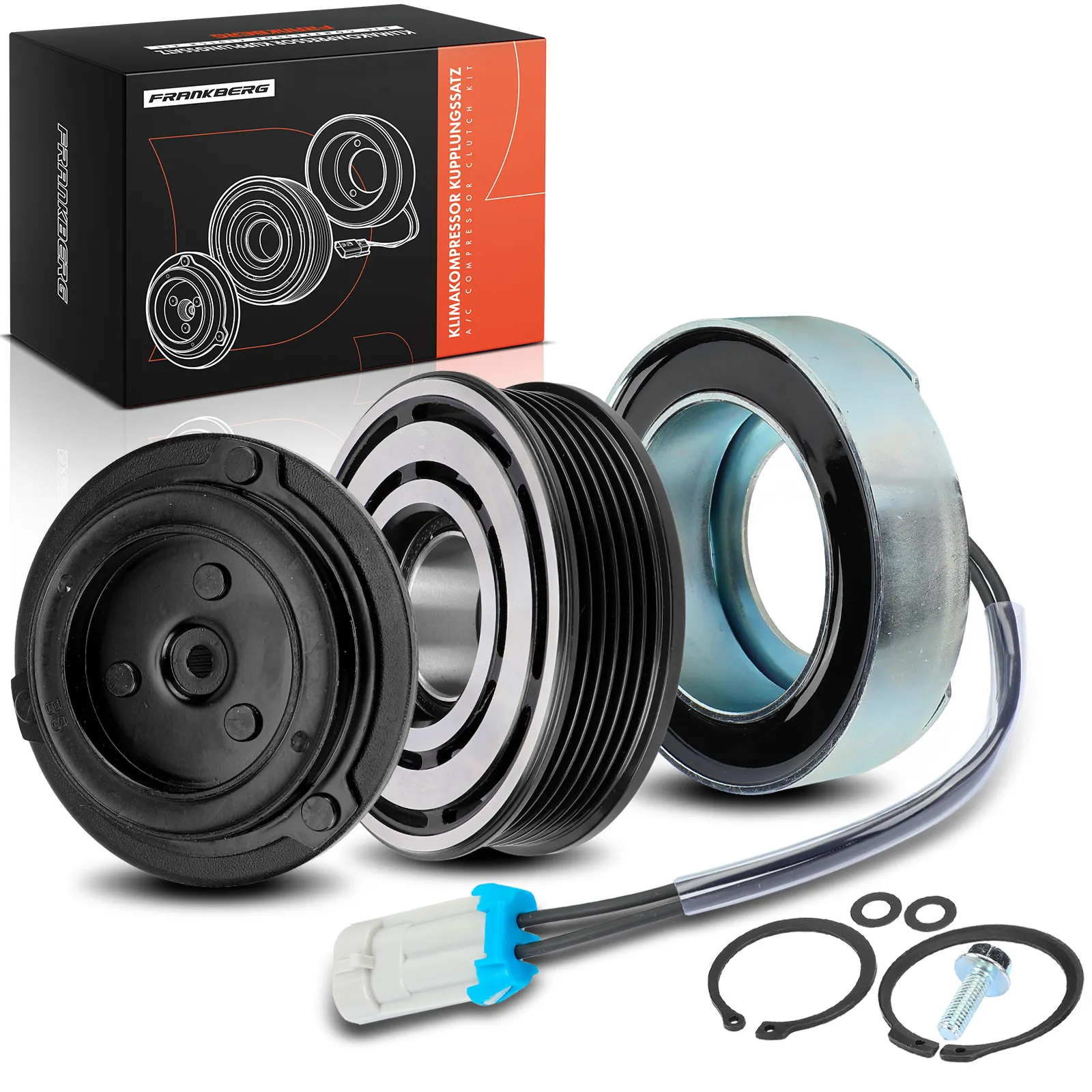 Compresseur de climatisation à embrayage magnétique Frankberg 1x pour Opel Astra G T98 F70 Astra H Corsa C Meriva 1854167 13297439 13318697 93169377