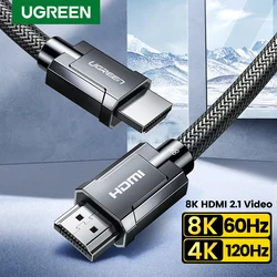 Rj45 8K HDMI-Xiaomi TV kutusu için uyumlu kablo PS5 USB Ultra yüksek hız sertifikalı 8K @ 60Hz kablo 48Gbps eARC Dolby Vision