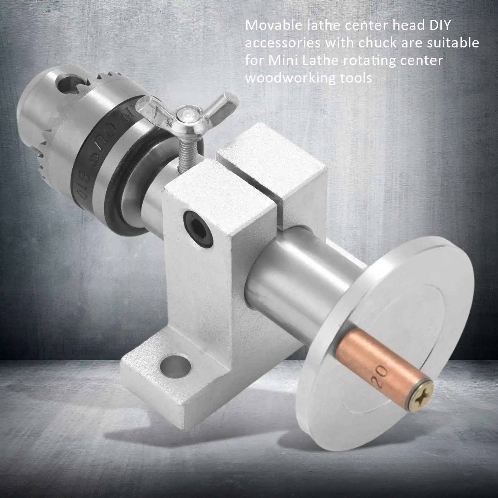 Live Lathe Center Head With Chuck Diy Accessories For Mini Lathe Machine Revolving Centre Woodworking Tool