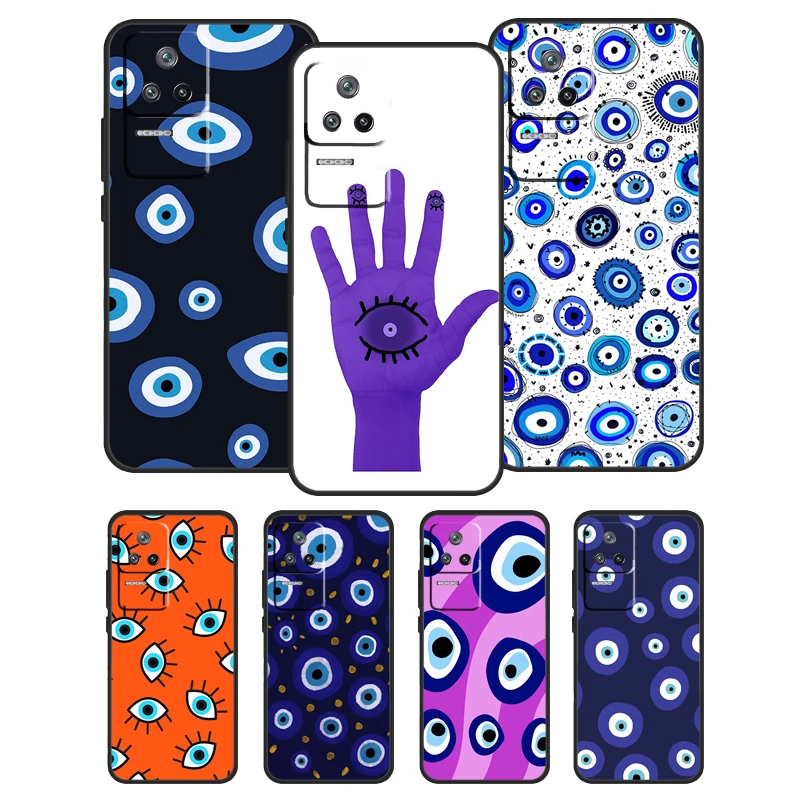 Blue Nazar Boncuğu Evil eye Case For POCO F4 GT X4 X3 Pro F3 M3 M4 Pro Cover For Xiaomi 12S Ultra 12 11T Pro 11 Lite