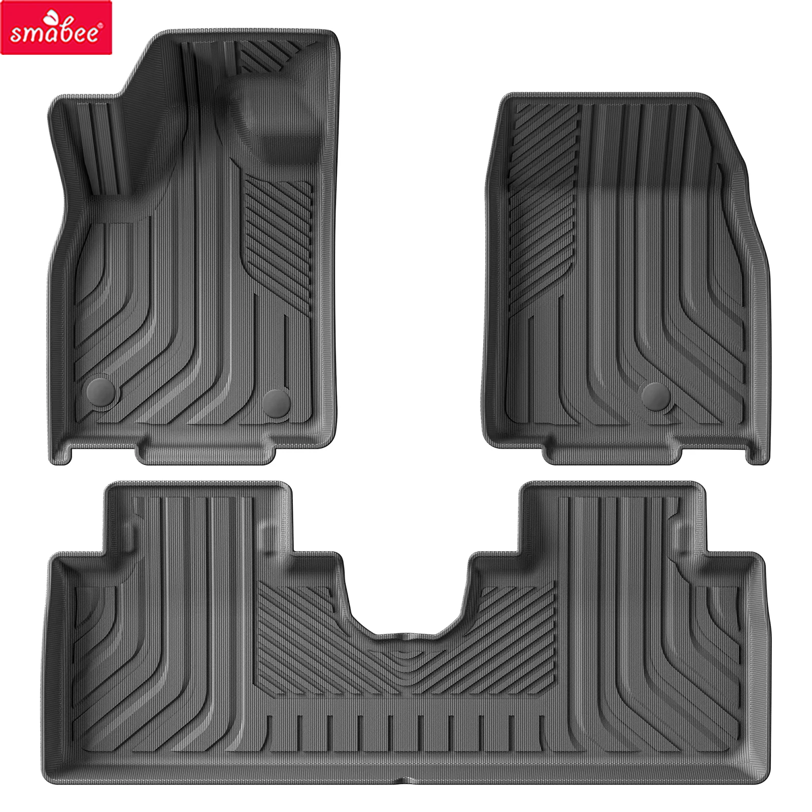 Smabee Left Drive for Ford Mustang Mach-E 2021 TPE Car Al-weather Floor Mats Trunk Pad Backrest Liner Interior Accessories