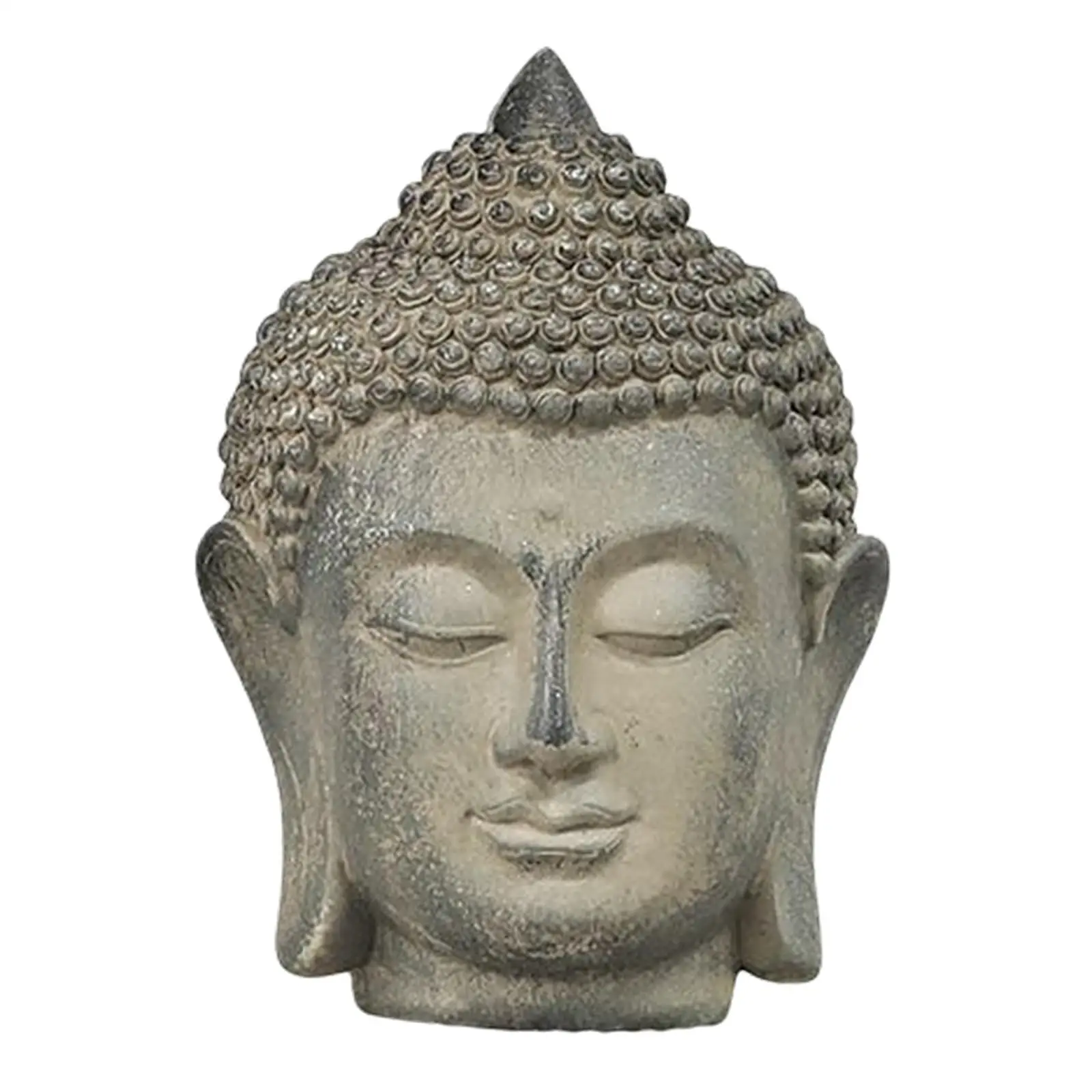 Buddha Head Statue Figurine Home Living Room Decor Ornament Meditation