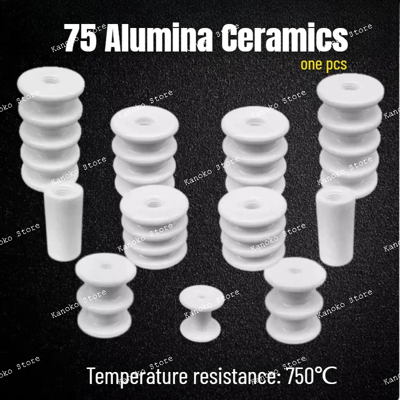 

m5/m6/m10/m12 high temperature ceramic insulators through-hole high voltage porcelain post insulator temperature resistance 750℃