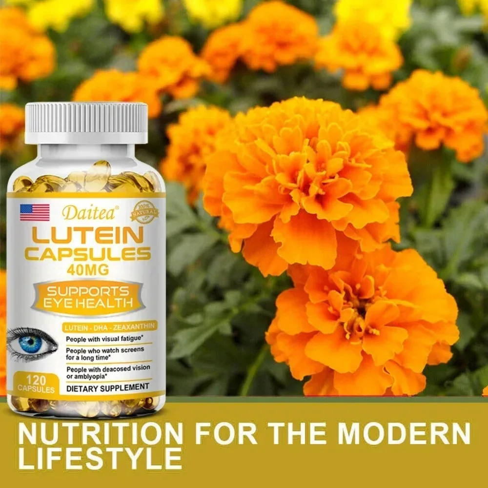 Lutein and Zeaxanthin Eye Supplements for Retina Eye Vision Vitamins Capsules - Student Adults Seniors