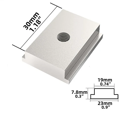 Type 30 guide rail woodworking chute slider M8T screw M8 nut T slider handle T slot chute special