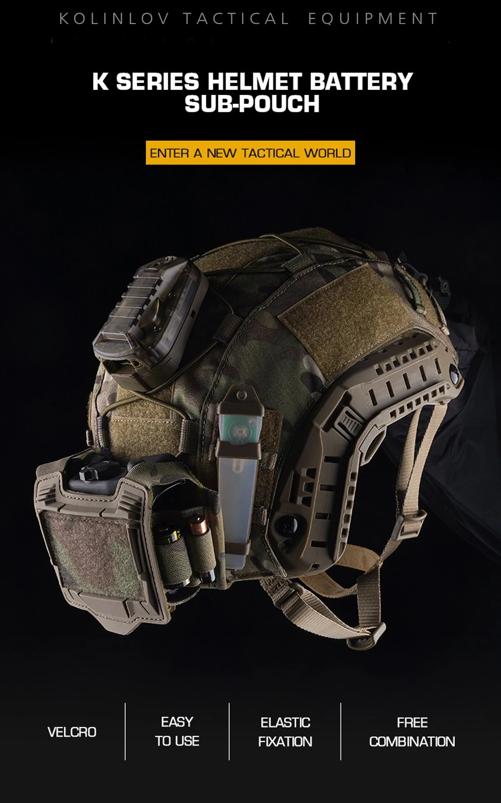 Fast Helmet Rear Pouch Camo Style Battery Pouches Weight Bag NVG