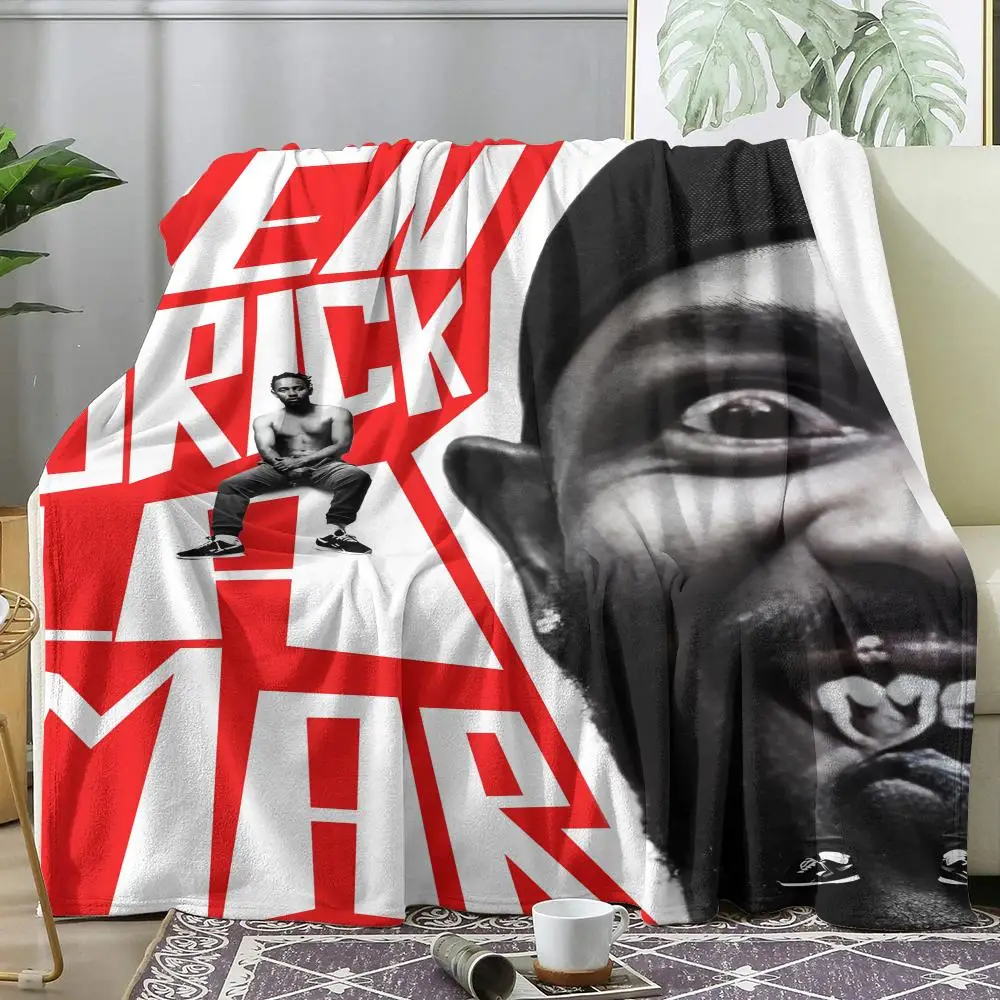 Rapper K-Kendrick Lamar Duckworth Throw Soft Flannel Throw Summer Blanket Lightweight Cozy Nap Blanket for Sofa Bed Travel