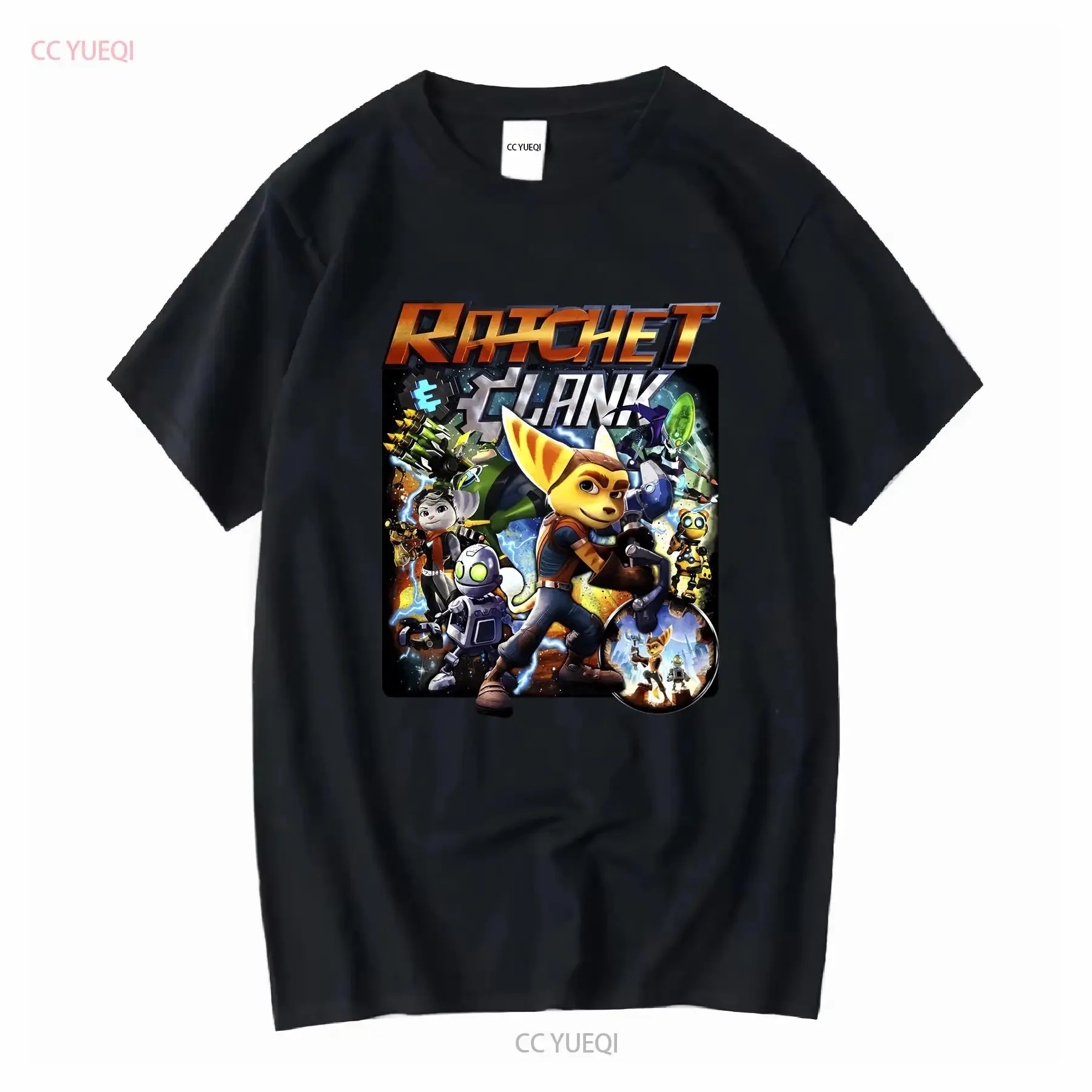 Ratchet Clank T Shirt vintage Washed Unisex Stretched Stylish streetwear Top For Everyday Wear fashion Slightly Comfortable