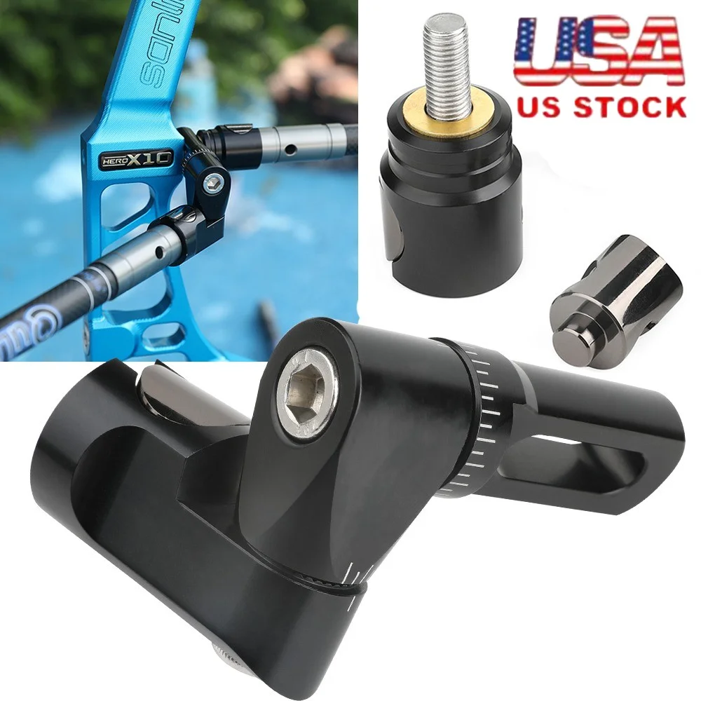 Adjustable Single V-Bar Aviation Aluminum Stabilizer Connector for Compound Recurve Bow Hunting Shooting Accessories