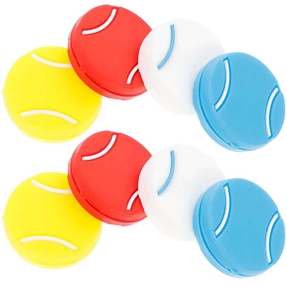 8Pcs Tennis Racket Dampener Silicone Shock Absorber Small Lightweight Tennis Vibration Dampener Unique Decorative Accessory