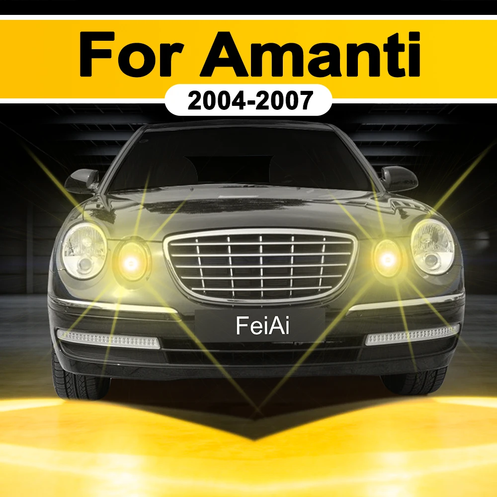 

LED Fog Light Bulb For Kia Amanti Accessories 2004 2005 2006 2007 Amanti Front H3 LED Fog Lamp 3000K Yellow 6000K White Powerful