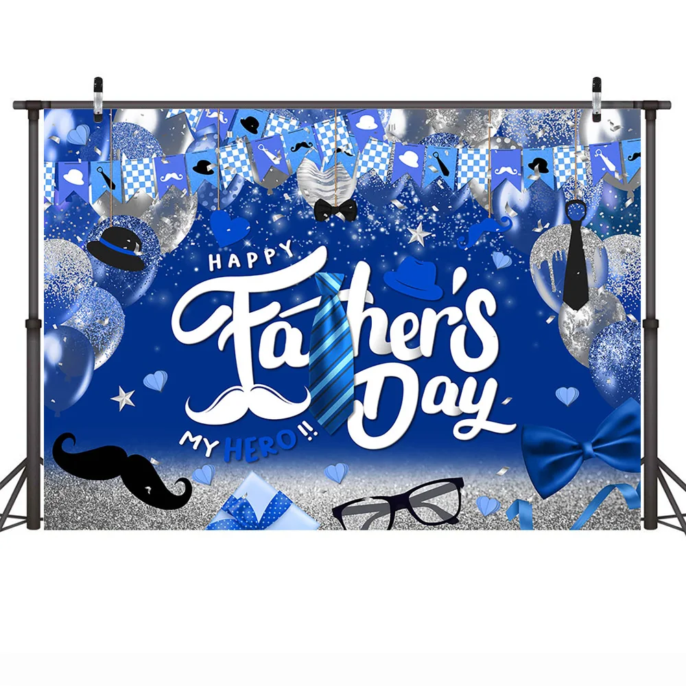 عيد الأب السعيد خلفية زينة التعادل بالونات بريق النقاط الرايات خلفية الحب أبي الهدايا الأسرة لوازم الحفلات الدعائم