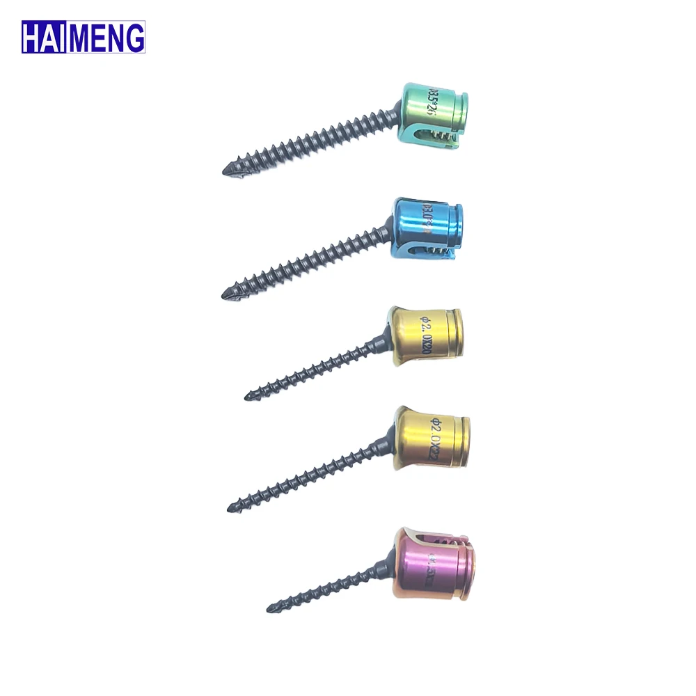 Polyaxial Spinal Pedicle Screw, Veterinary Orthopedic Implant, Spine Fixation Screw for Spine Lumbar Vertebra, Surgery Medical