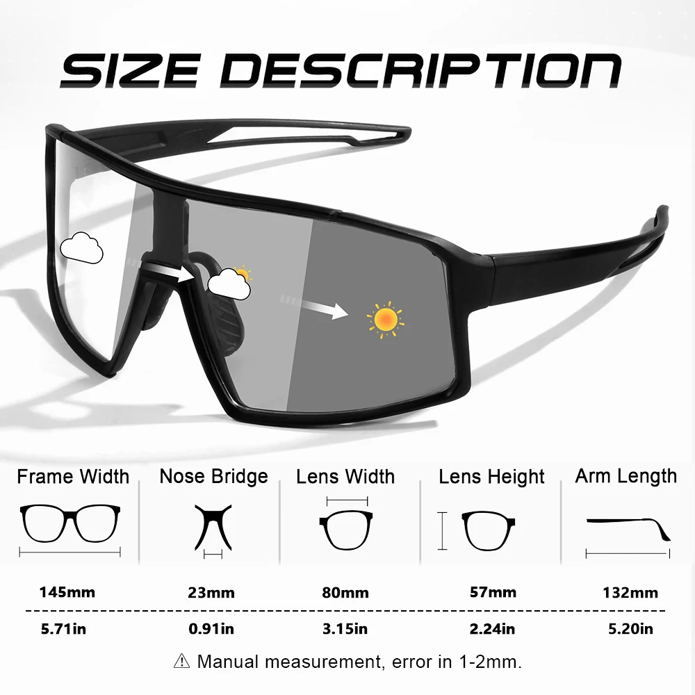 CRIXALIS خمر إطار كامل النظارات الشمسية اللونية للرجال الرياضة الدراجات تشغيل نظارات شمسية مضادة للانعكاس الظل UV400 #3