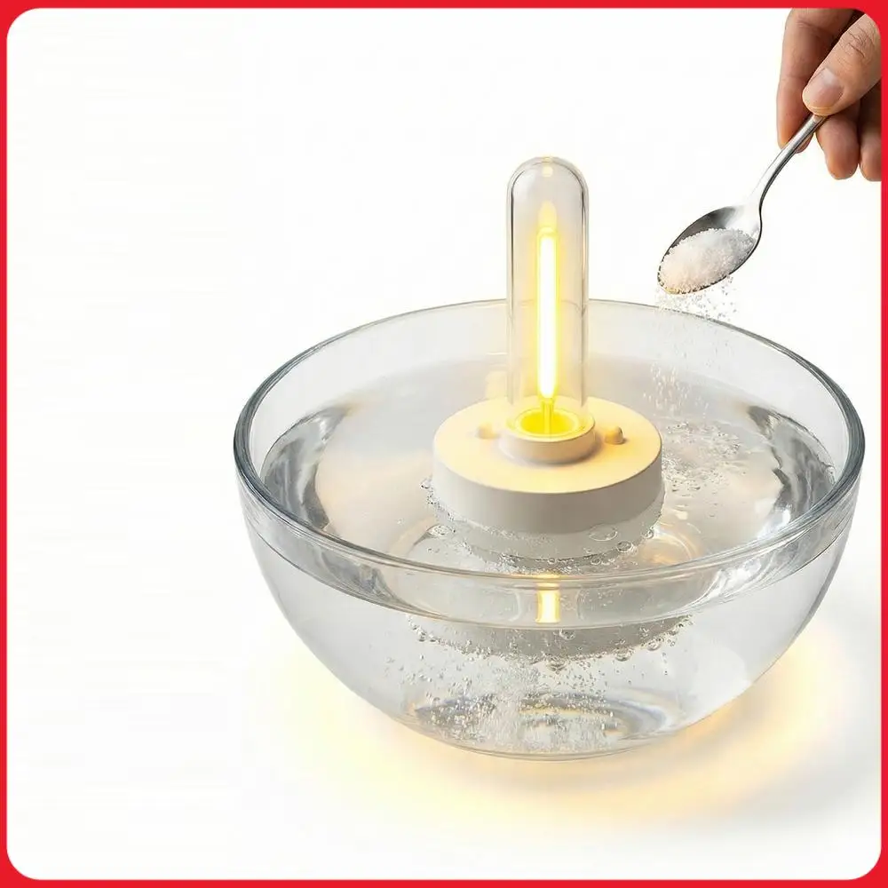 

ABS Boys Girls 5+ Salt Water Lamp Battery-Free Floating LED Light Permaglow No Flame Camping Lantern for Indoor Home Learning