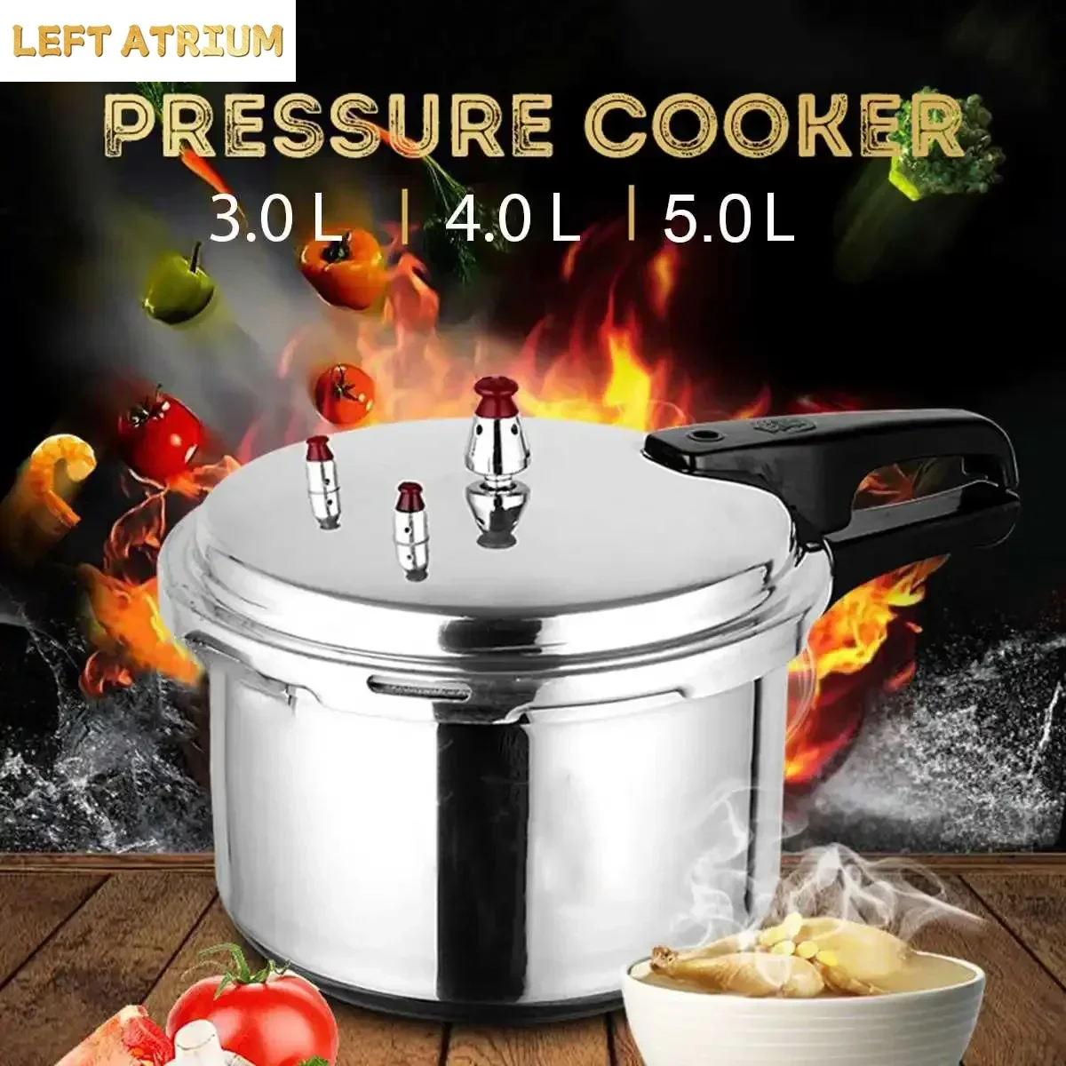 18/20/22/28/32cm 304 Stainless Steel Kitchen Pressure Cooker Electric Stove Gas Stove Energy-saving Safety Cooking Utensils