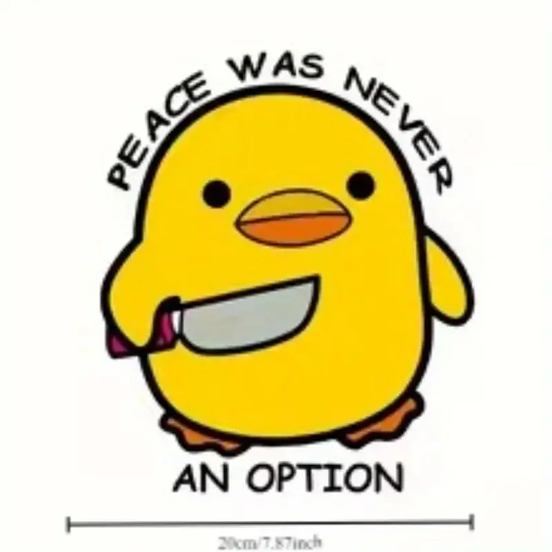 

Забавная наклейка с изображением курицы с ножом | Крутая виниловая наклейка с мультяшным рисунком для автомобилей, окон и шлемов