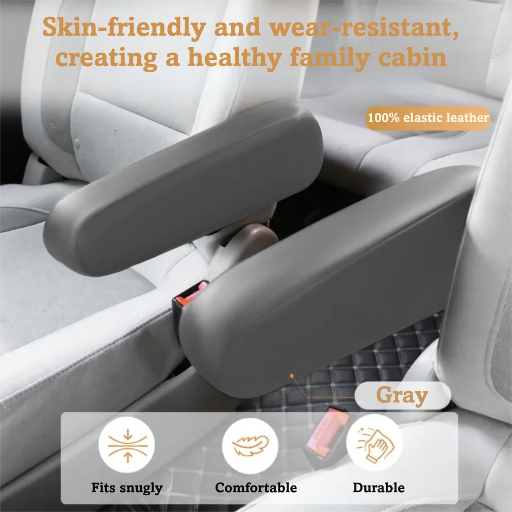 PU Leather Car Handrest Protector Full Cover Dirt Resistant Car Handrest Cover Elastic Waterproof Car Gloves Universal Fit