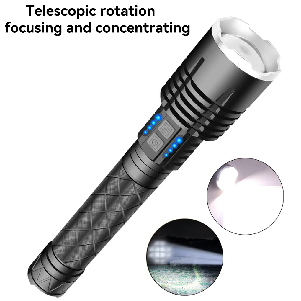 

Flashlight Powerful XHP120 Rechargeable Torches Aluminium Alloy Outdoor