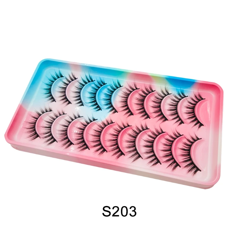 5/10 Paare manga Wimpern neue Ankunft Anime Cosplay natürliche wispy Wimpern koreanische Make-up künstliche falsche Wimpern wieder verwendbare Wimpern – Detail 11