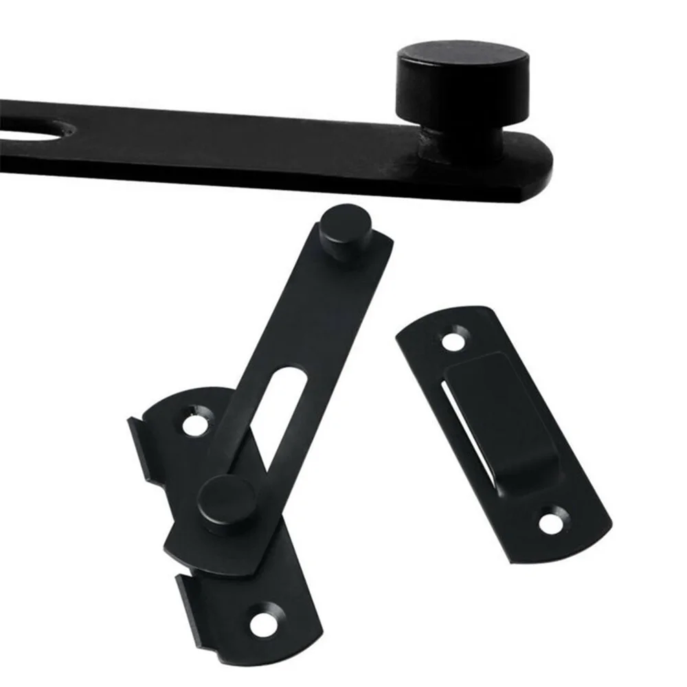 3-Layers Gate Latch Accessories Bolt Door Flip Latch Installation Latch Matte Black Safety Screws High Quality