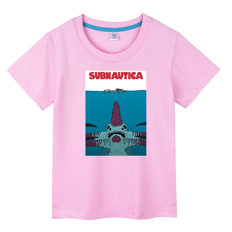 Subnautica Game Kids T shirt Boys Girls Casual Tops Tees Clothes Summer Cotton T-Shirts fan gaming gift toy Gamer