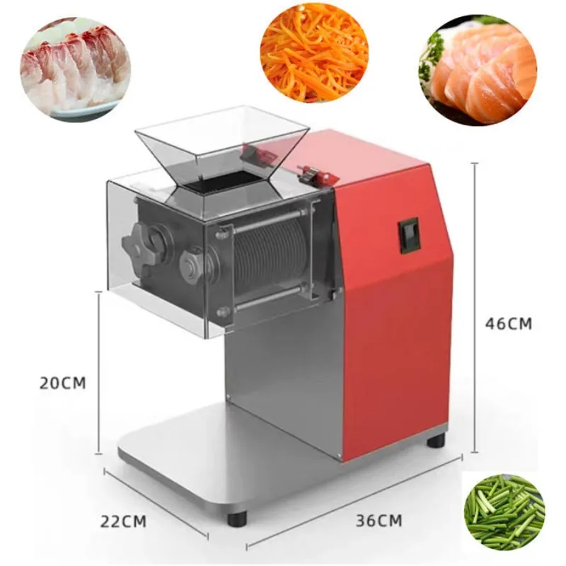 Fully automatic stainless steel desktop shredding and block cutting electric meat grinder for household and commercial use