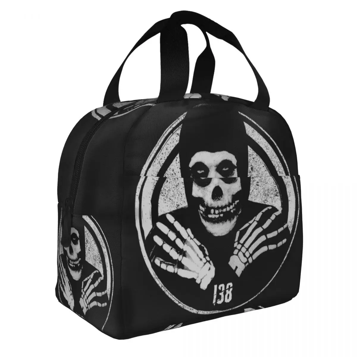 Custom Punk Rock Band Misfits Lunch Bag Women Warm Cooler Insulated Lunch Box for Kids School Children