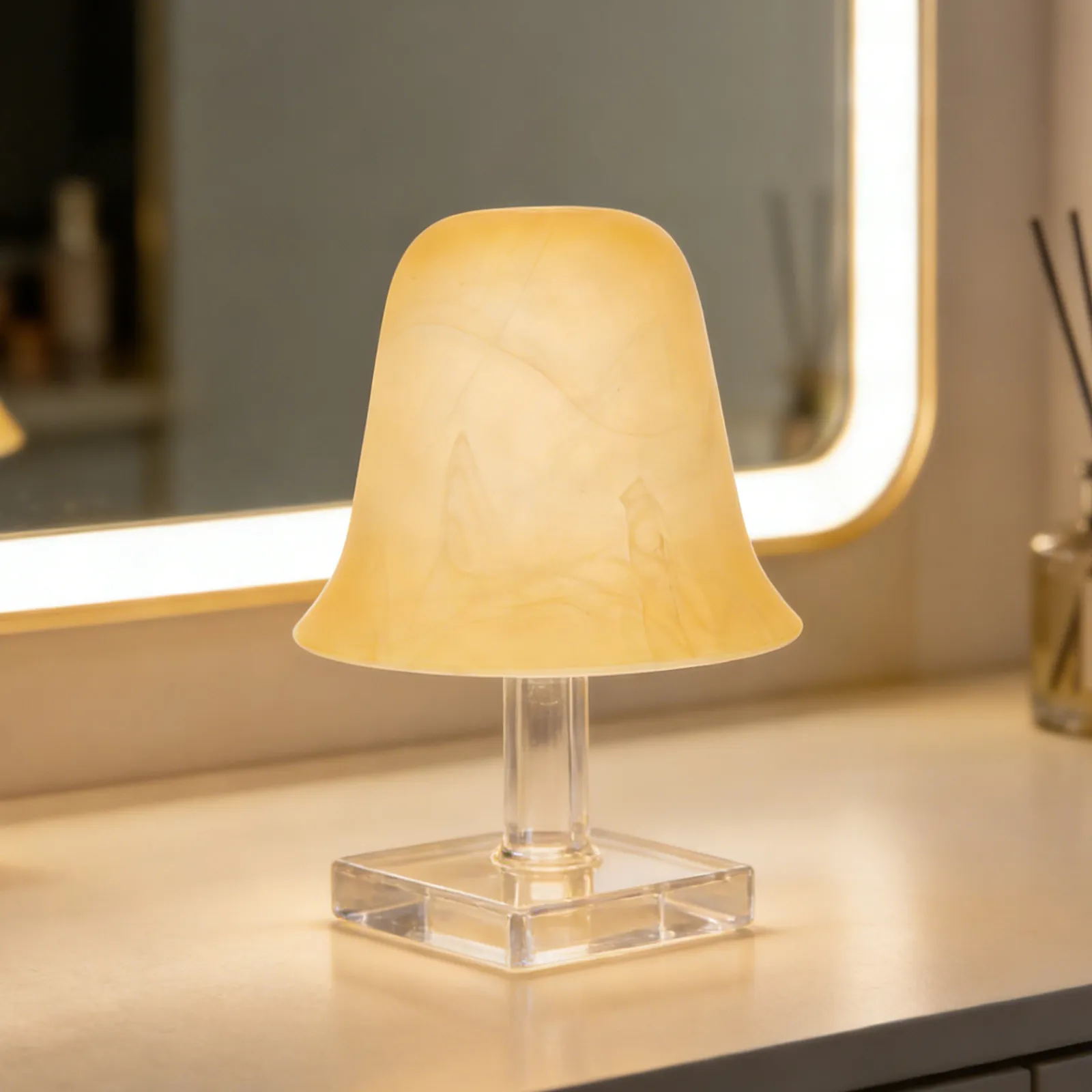Bell Shape Frosted Glass Lamp Shade 5.91 Inch European Vintage Pendant Light Shade for Ceiling Fan Chandelier Living Room
