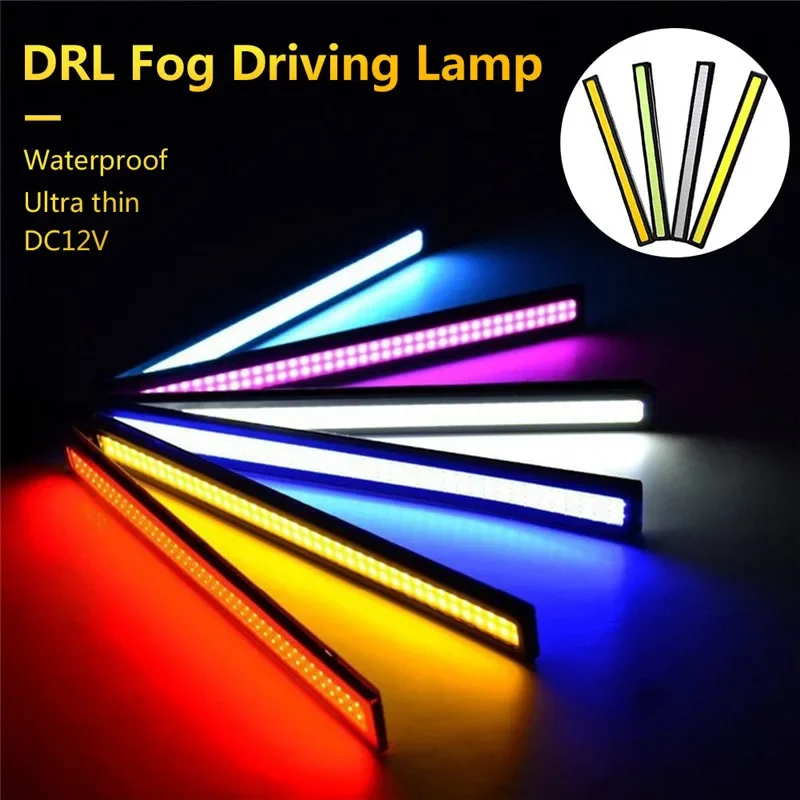 1PC 17cm Waterproof Daytime Running Lights Universal COB Fog Lamp Car Styling Led Day Light DRL Lamp Fog Bar Lamp Strip Lights