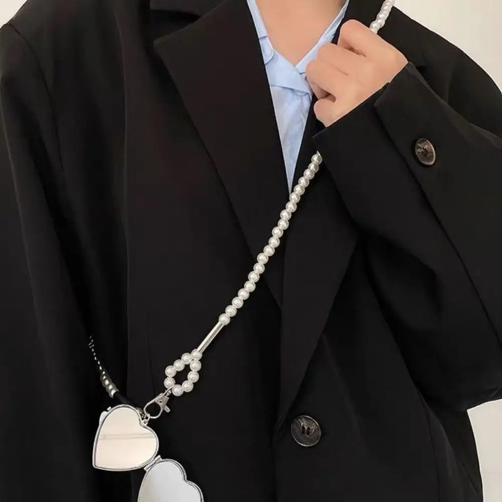 Lovely Bow Long Crossbody Phone Chain Heart Sweet Mobile Phone Chain Acrylic Beads Cellphone Lanyard Girls