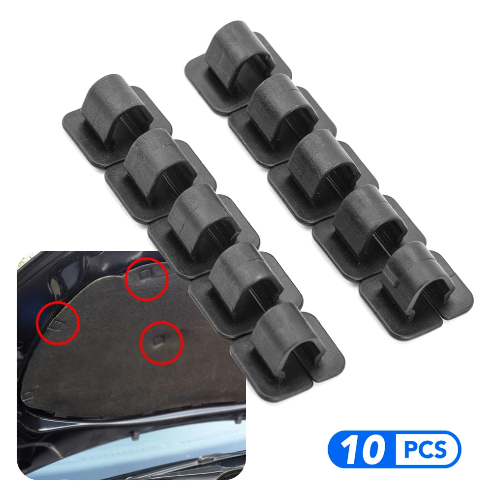 10pcs Car Hood Bonnet Insulation Clips Rivet Retainer Fastener for Ford Galaxy MA6 Fiesta Figo Raptor SV1 Mustang Mondeo Focus