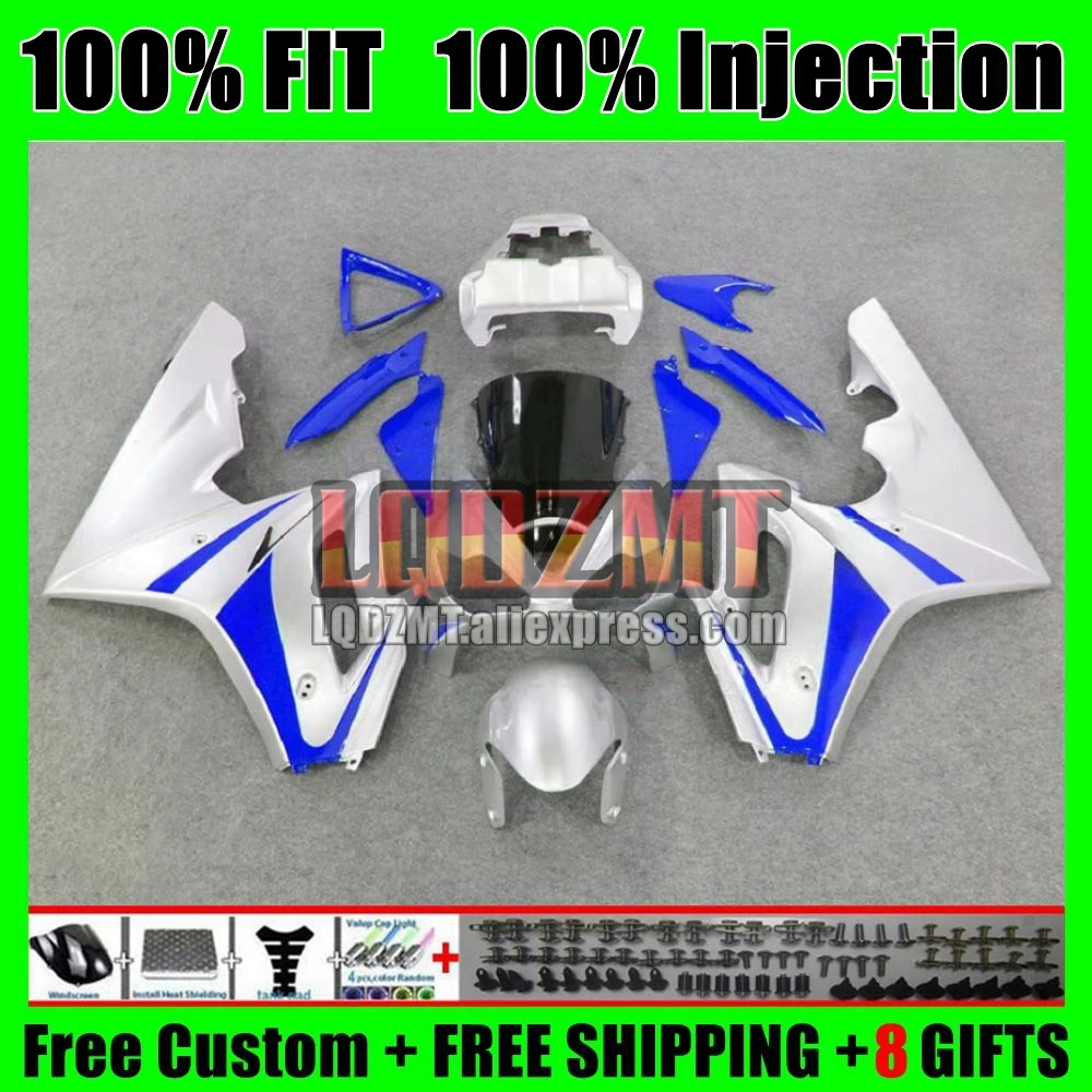 Injection Body For Triumph Daytona 675 CC 09 10 11 12 09-12 119No.28 Daytona675 2009 2010 2011 2012 Silvery Blue OEM Fairing Kit