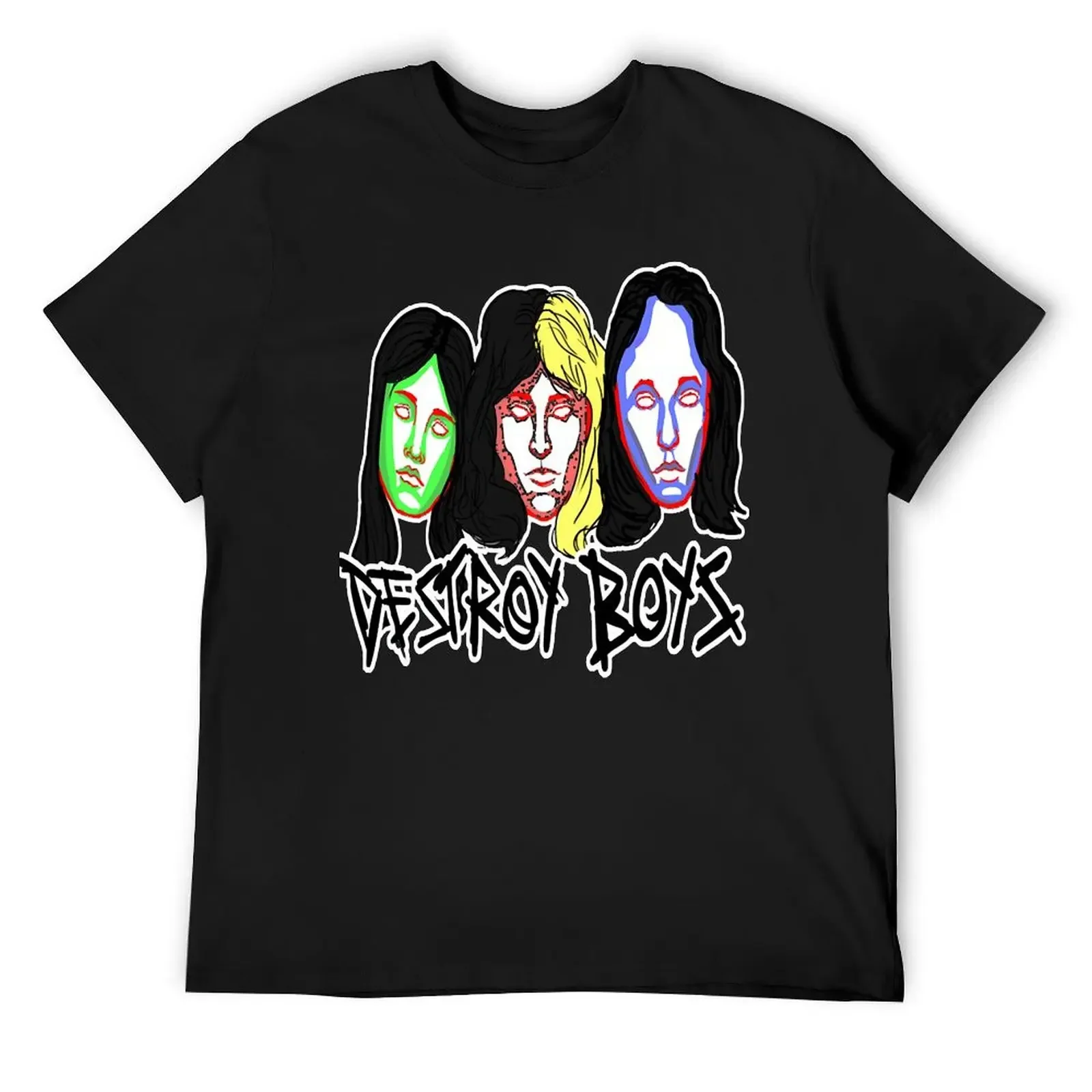 

amazing logos rock band destroy boys band T-Shirt gifts for boyfriend Clothing quick drying t shirts for men cotton