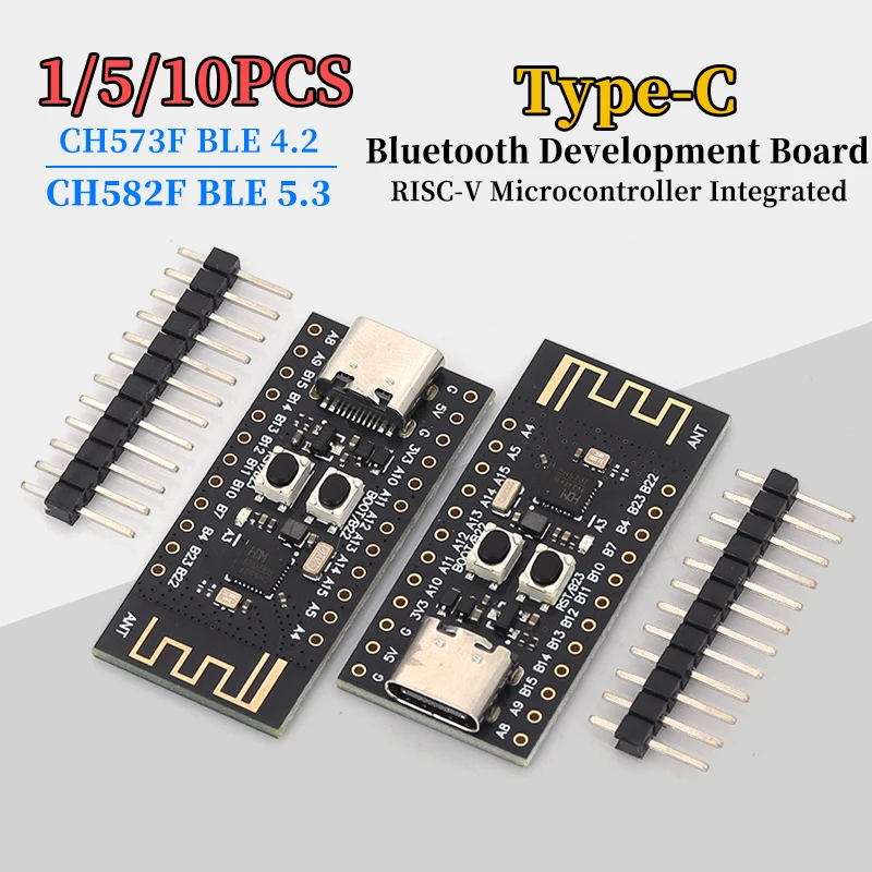 1/5/10Pcs CH573F CH582F Small Bluetooth Development Board RISC-V MCU Integrated with BLE Wireless Communication Module