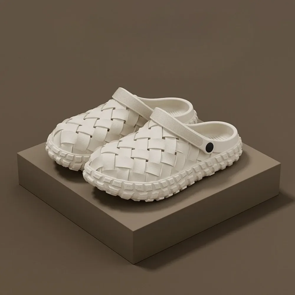 

Уличные тапочки для мужчин, новинка 2023 года, летние нескользящие тапочки из ЭВА с мягкой подошвой и без запаха, мужские пляжные сандалии с вырезами