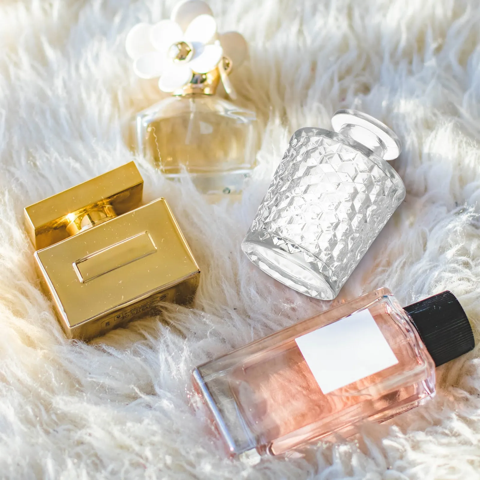 

Refillable Glass Diffuser Bottle Premium Clear Aromatherapy Container for Perfume Essential Oil Storage Dressing Table Bookshelf