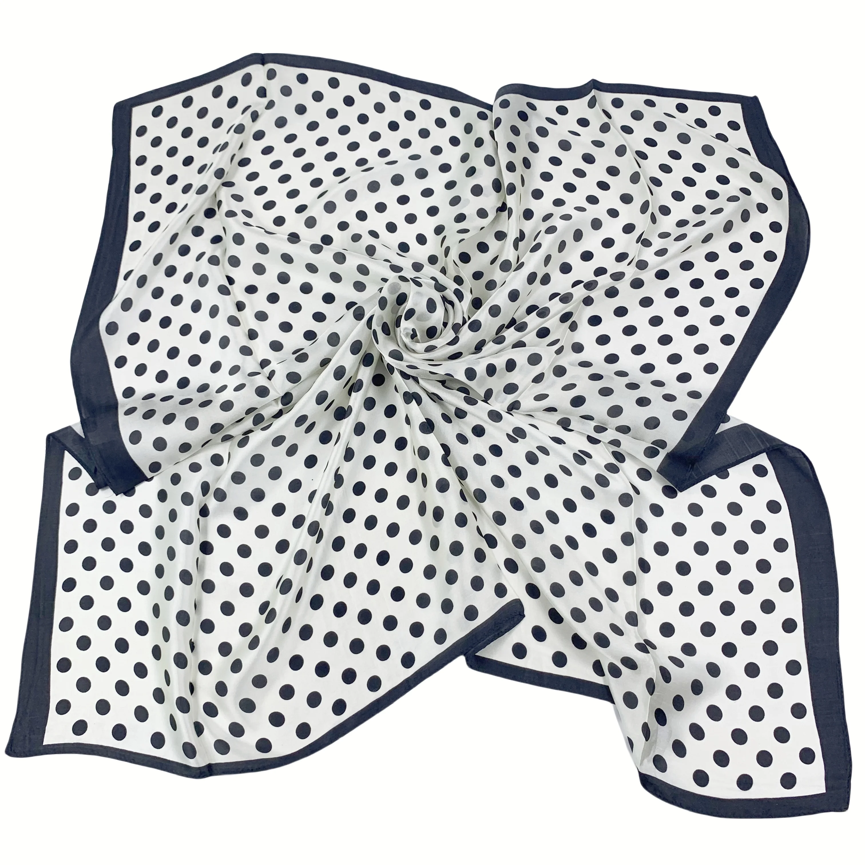 wholesale 100% pure silk scarves scarf mulberry silk design scarf patchwork dot printing