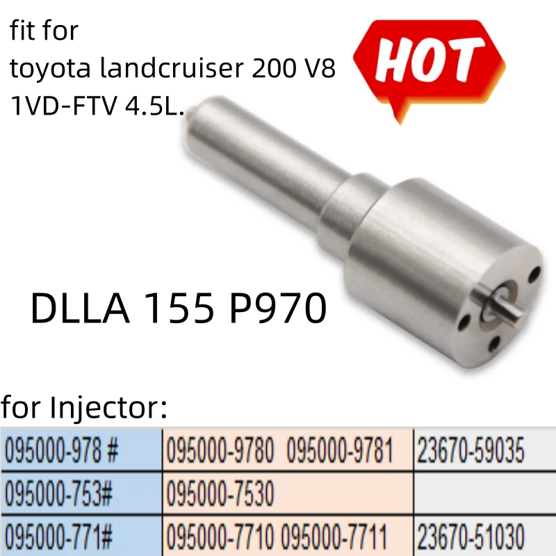 China New Made DLLA155P970 Common Rail DLLA 155 P970 Diesel Engine Injection Nozzle for Toyota 095000-9780  095000-7530