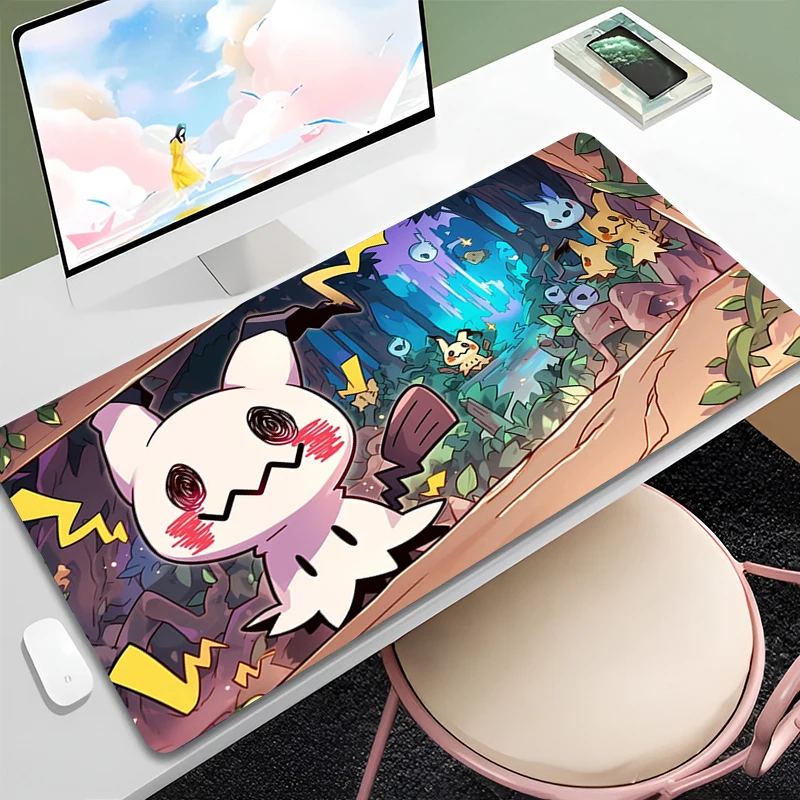 Kawaii M-Mimikyu Cartoon Cute Mouse Pad Gamer Computer Keyboard Pad Akcesoria biurowe Duże podkładki pod mysz Anime Pc Table Mats