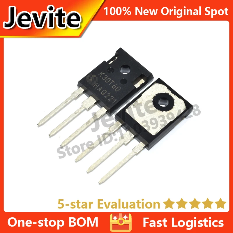 Jevite 100% New Original electronics Controller 50 units/lote K30T60 IKW30N60T 600V 60A TO-247 Triode IGBT Transistor