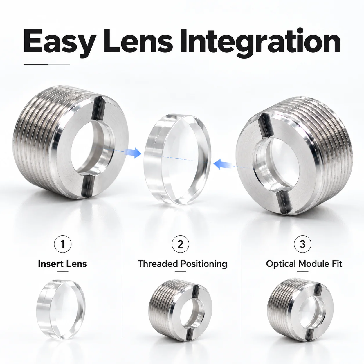 ZhonNa ZN-JPZ-05 M9 Plastic Plano Convex Spherical Focusing Lens Holder Optical Laser Diode Head Tool Parts Module Accessory OEM