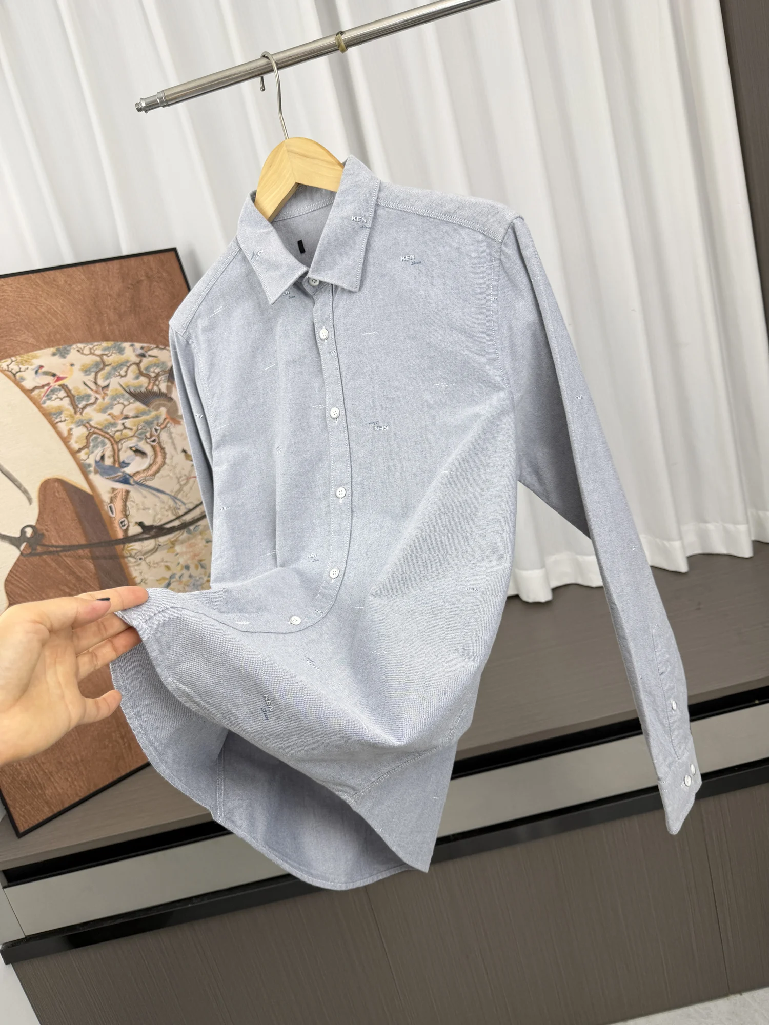 Washed Soft Long Sleeve Casual Shirt Men's Autumn Simple Collar Versatile Commute Casual Shirt Standard Fit Fashion Urban You...