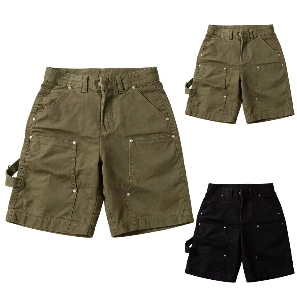 2026 Men'S Fashion Comfortable Sexy Swimsuit Retro Metal Studded Shorts For Men Workwear Casual Shorts Bermudas Masculina