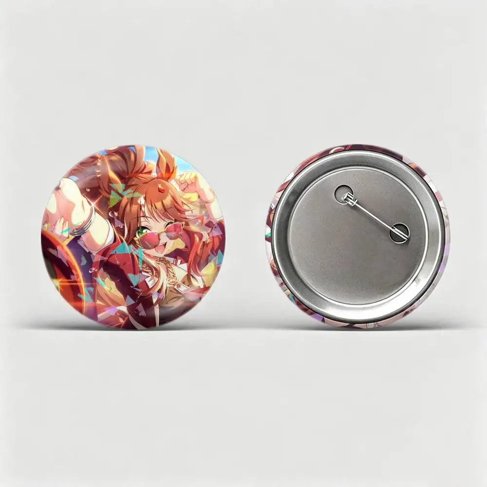 Forever young Umamusum Custom Tinplate Round Button Badges Pins Brooches for Clothes Backpack