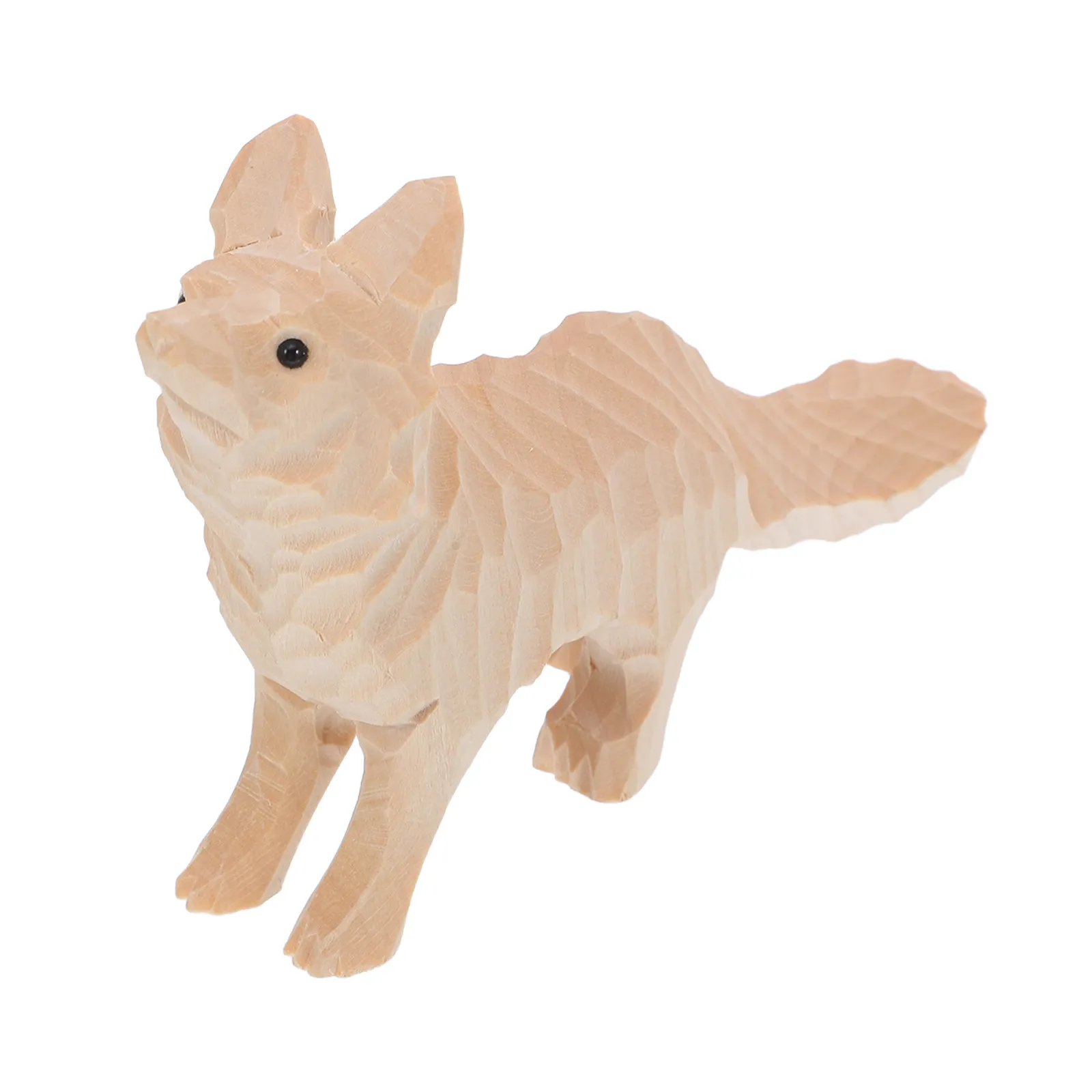 

Неокрашенная деревянная скульптура лисы, ручная резьба, статуэтка животного, для самостоятельной покраски, декор в лесном стиле, деревенский стиль, украшение для полки, настольная лиса