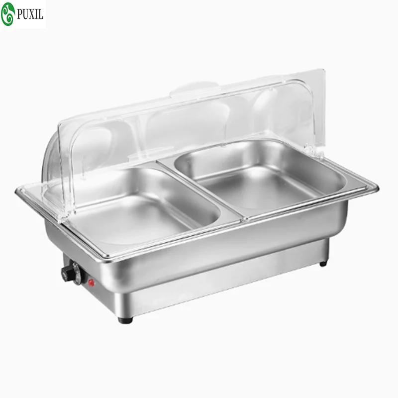 

600W Commercial buffet furnace Electric Buffay stove Three grid insulation furnace with stainless steel cover kitchen equipment