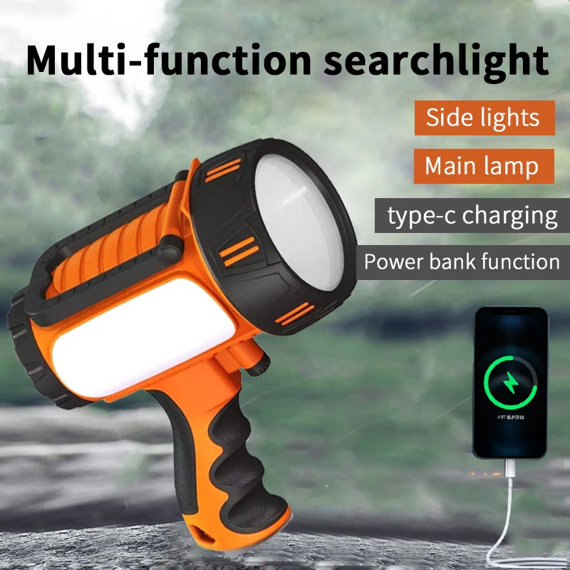 

Multifunctional Portable Handheld LED Outdoor Lighting With Stand Searchlight