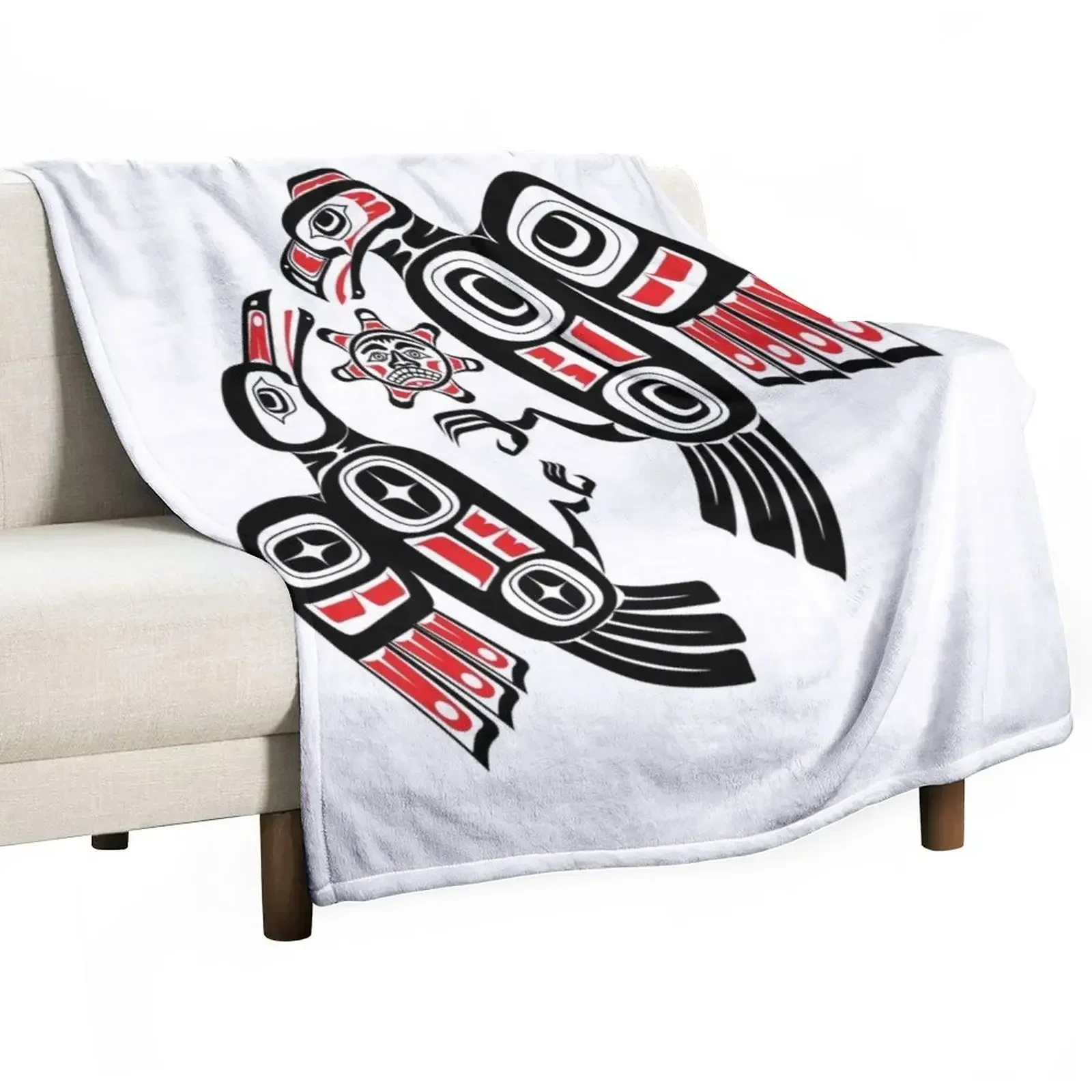 

Haida Eagle Battles Raven for the Light Throw Blanket for babies Blankets For Bed christmas decoration Decorative Throw Blankets