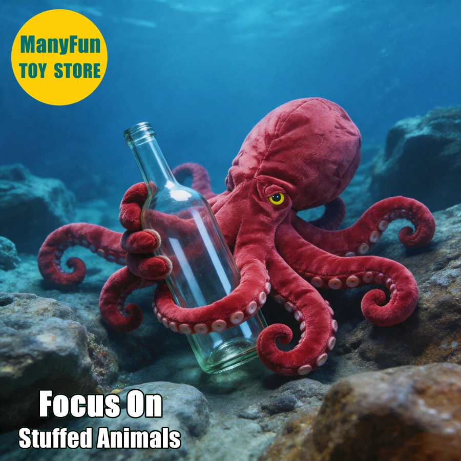Octopus Plush Toy Realistic Squid Plushie Ocean Monster Peluche Lifelike Stuffed Animal Simulation Soft Doll Lovers
